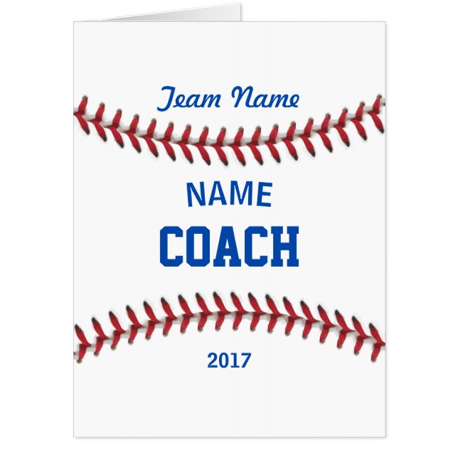 Coach Baseball Sport Card (Front)