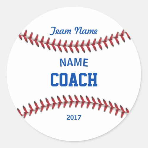 Coach Baseball Sport Classic Round Sticker