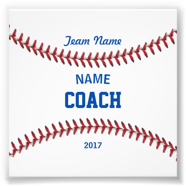 Coach Baseball Sport Photo Print (Front)