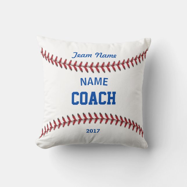 Coach Baseball Sport Throw Pillow (Front)