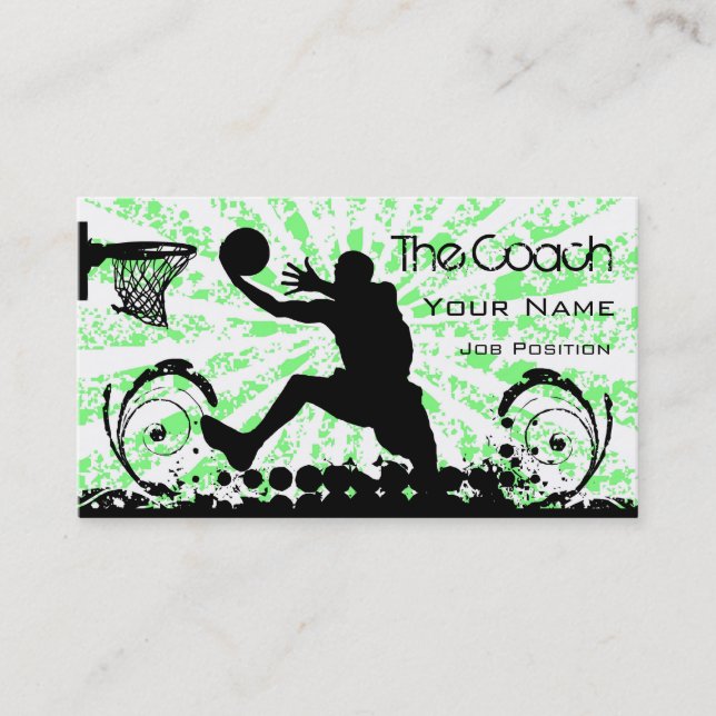 Coach Basketball Business card (Front)