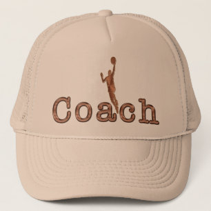 Coach Basketball Flat Bill Hats