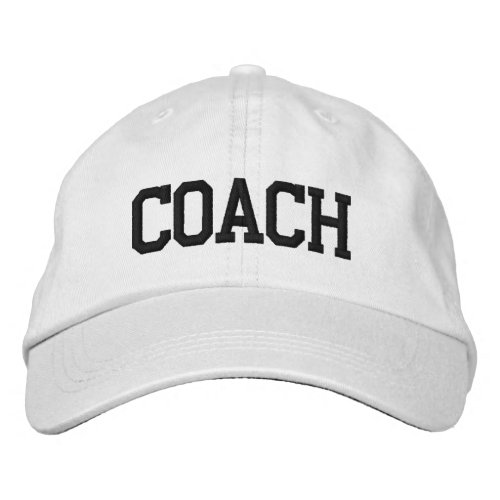 Coach black custom text modern sports embroidered baseball cap