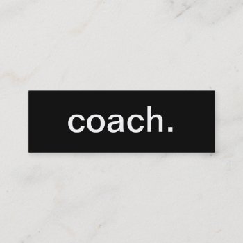 Coach Business Card by HolidayZazzle at Zazzle