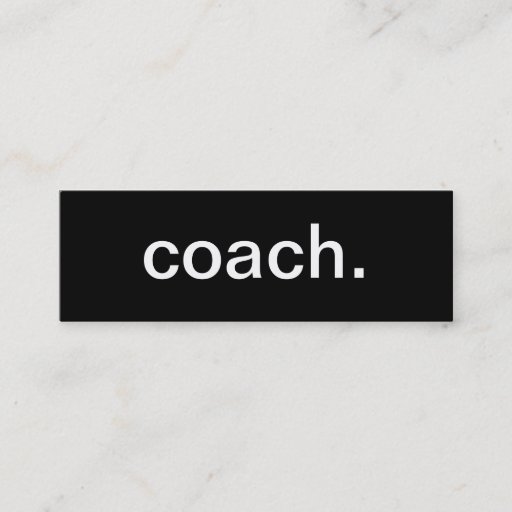 Customizable Coach Business Card