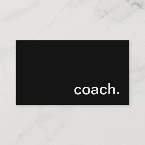 Coach Business Card