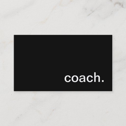 Customizable Coach Business Card