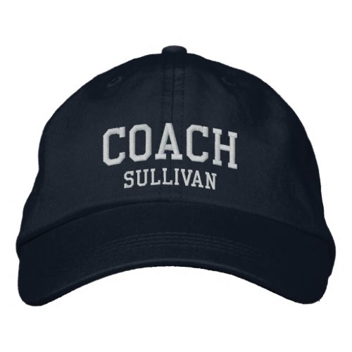 Coach Custom Name Embroidered Hat _ Navy 
