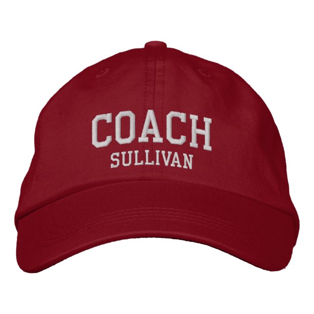 Coach Custom Name Embroidered Hat - Red (Front)