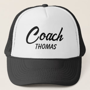 Coach Custom Name Typography Personalized Trucker Hat