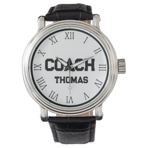 Coach Custom Name Typography Personalized Watch