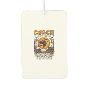 Coach Day Witch Night Haloween Flying Moon Spiders Air Freshener