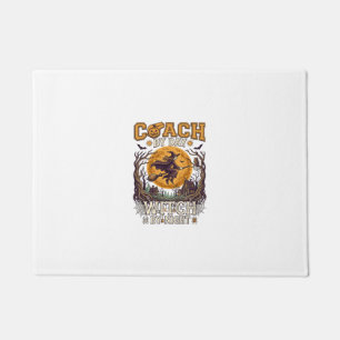 Coach Day Witch Night Haloween Flying Moon Spiders Doormat