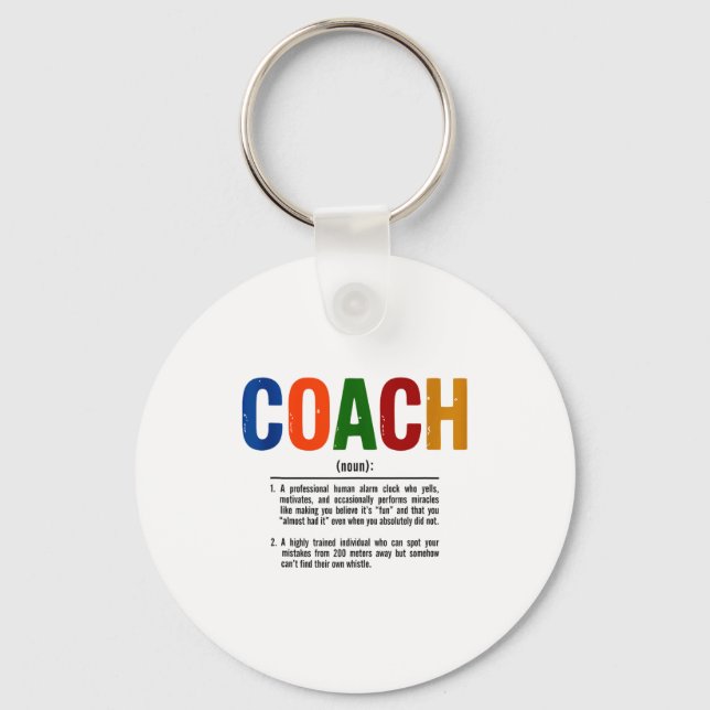 Coach Definition Coaches Gift Team Srts Tank Top  Keychain (Front)