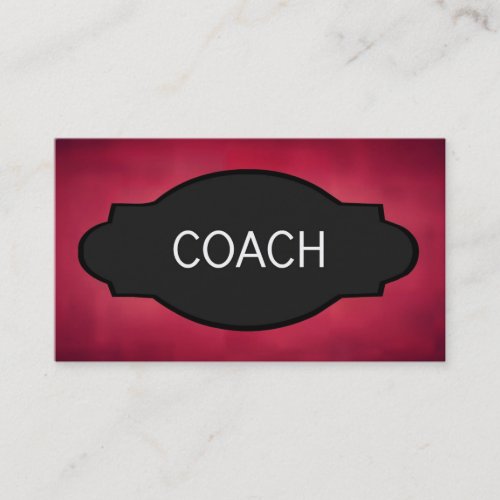 Coach Elegant Name Plate Business Card Templates