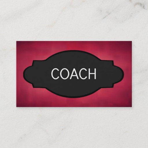 Customizable Coach Elegant Name Plate Business Card Templates
