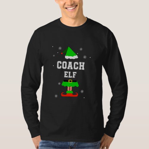 Coach Elf Matching Family  Christmas Costume  T_Shirt