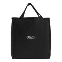 Coach Embroidered Canvas Tote Bag