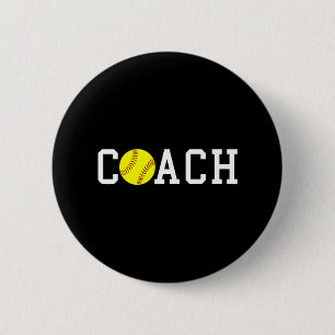 Coach Fast-pitch Softball Gift Idea print Button