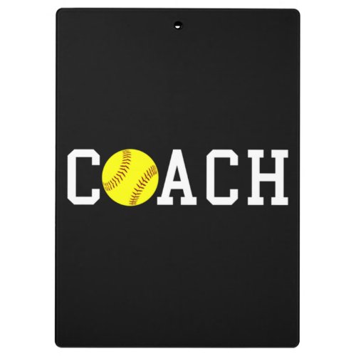 Coach Fast_pitch Softball Gift Idea print Clipboard