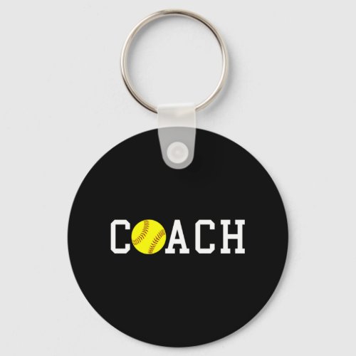 Coach Fast_pitch Softball Gift Idea print Keychain