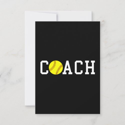 Coach Fast_pitch Softball Gift Idea print Thank You Card