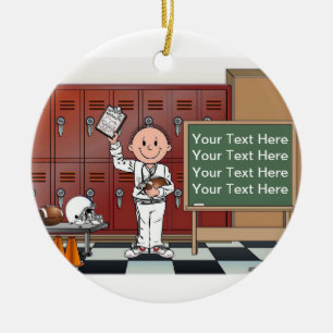 Coach, Football - Male Ceramic Ornament