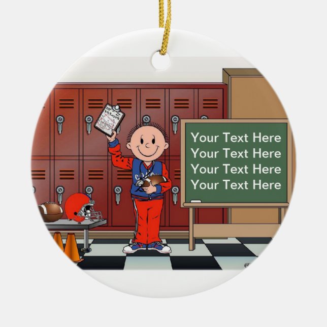 Coach, Football - Male Ceramic Ornament (Front)