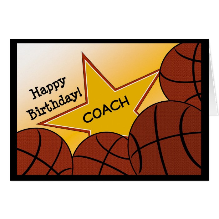 Coach Happy Birthday Basketball Coach Card Zazzle