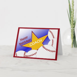 COACH - Happy Birthday for Your Baseball Coach Card