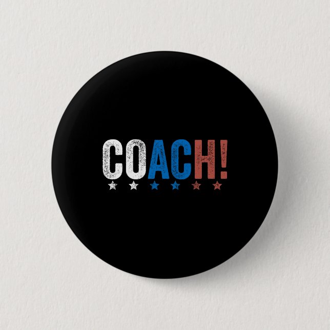 Coach! Harris Walz 2024 Kamala Harris Tim Walz Ele Button (Front)