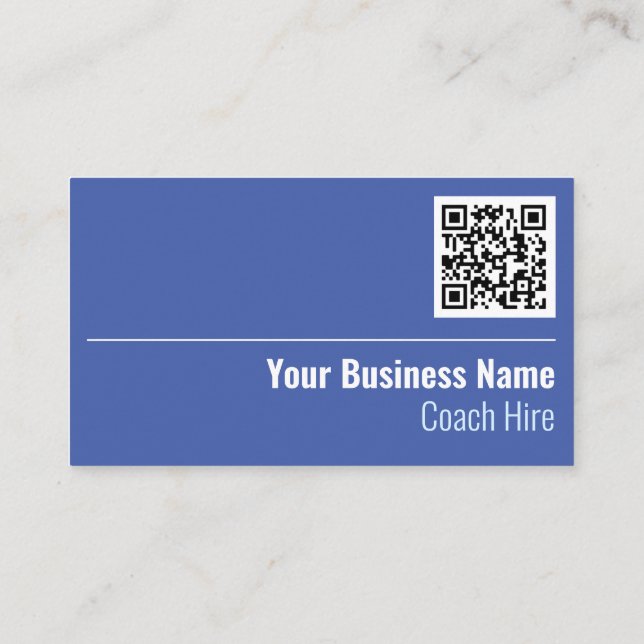 Coach Hire Company QR Code Business Card (Back)