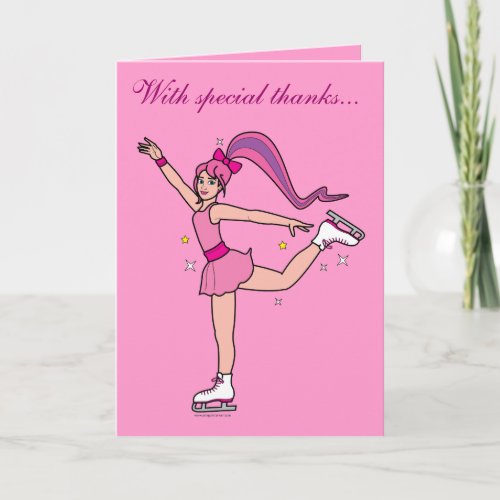 Coach Ice Skating Thank You Card