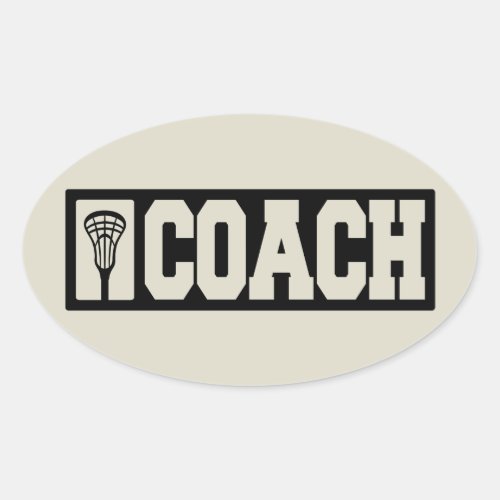 Coach _ Lacrosse Coach Oval Sticker