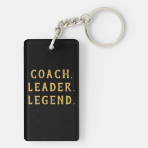 Coach Leader Legend Gold Typography Keychain