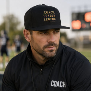 Coach Leader Legend Gold Typography Visor
