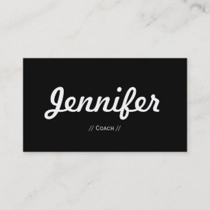 Coach - Minimal Simple Concise Business Card