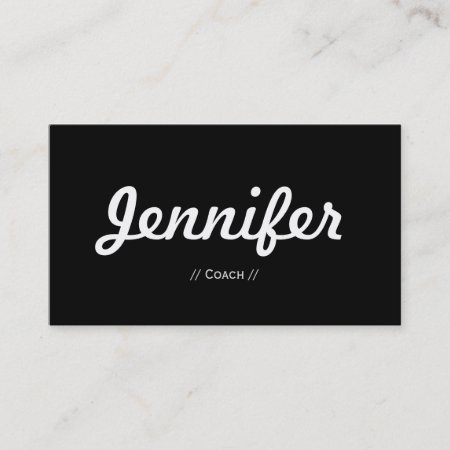 Coach - Minimal Simple Concise Business Card