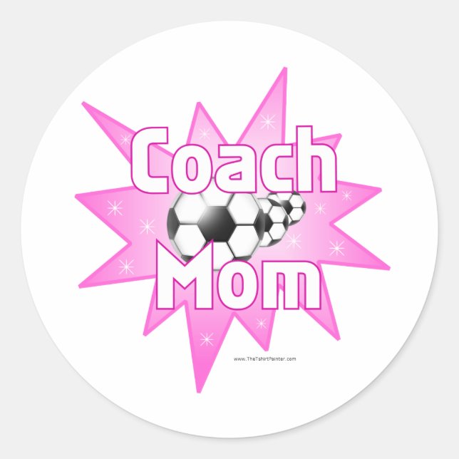Coach Mom Classic Round Sticker (Front)