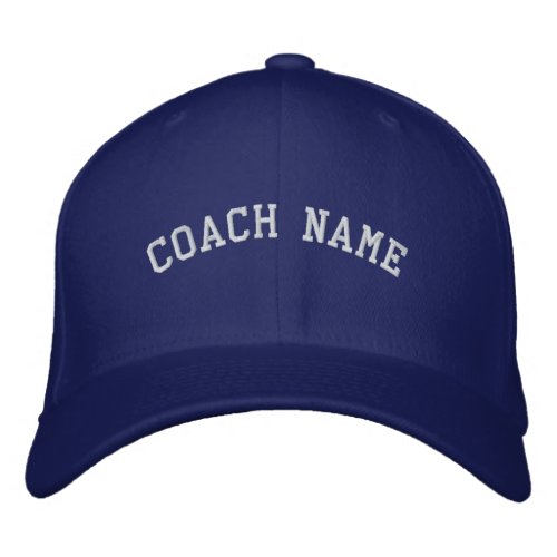 Coach Name Personalized Embroidered  Cap Blue