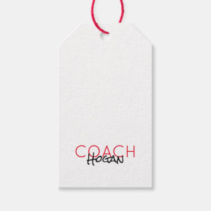 COACH NAME Sports Modern Team Awards Gift Tags