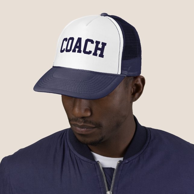 Coach Navy Blue Trucker Hat Zazzle