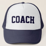 Coach Navy Blue Trucker Hat at Zazzle