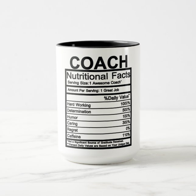 Coach Nutritional Facts Mug (Center)