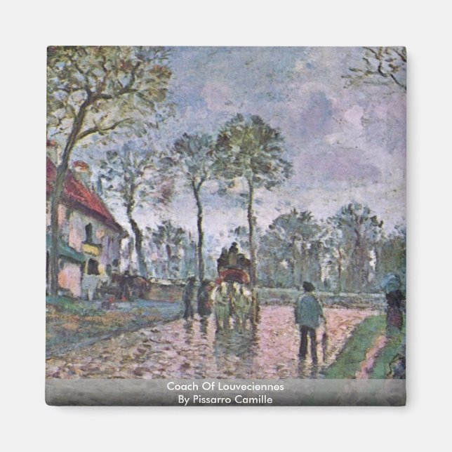Coach Of Louveciennes By Pissarro Camille Magnet (Front)