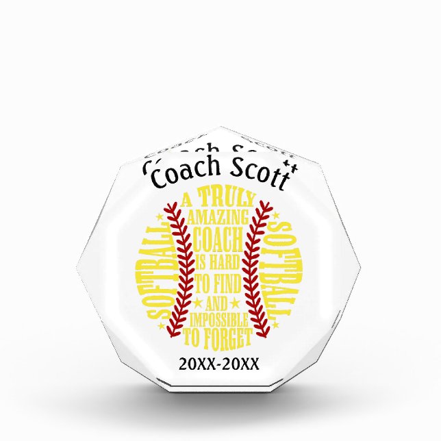 Coach of the Year Customizable Awards (Front)
