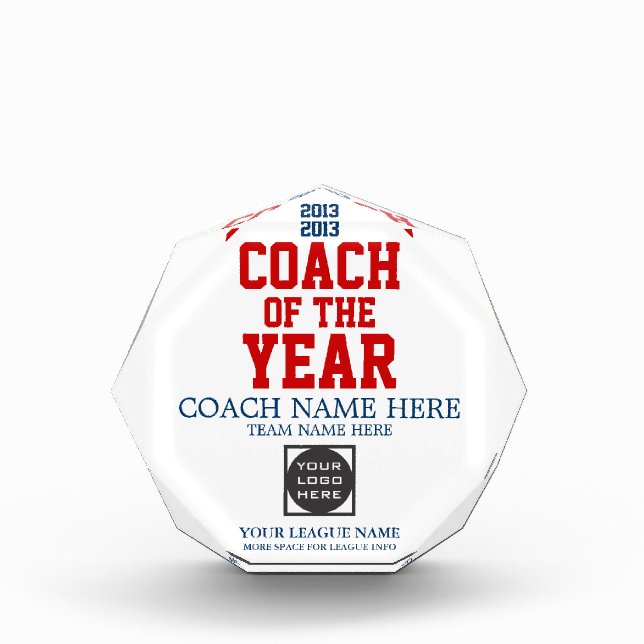Coach of the Year Customizable Awards (Front)
