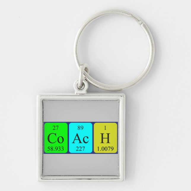 Coach periodic table keyring (Front)