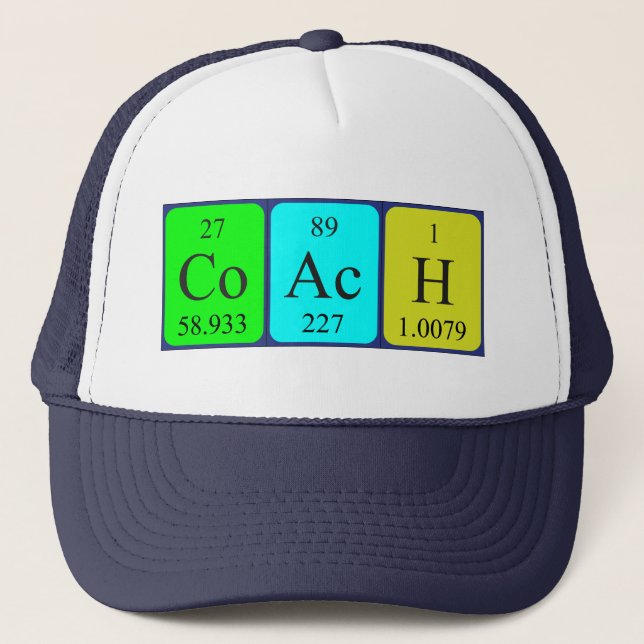 Coach periodic table name hat (Front)