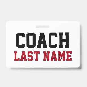 Coach Personalized Last Name Badge